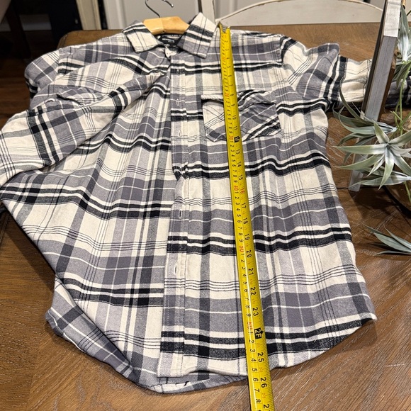 Kenneth Cole Black and Cream Plaid Shirt - Picture 7 of 10